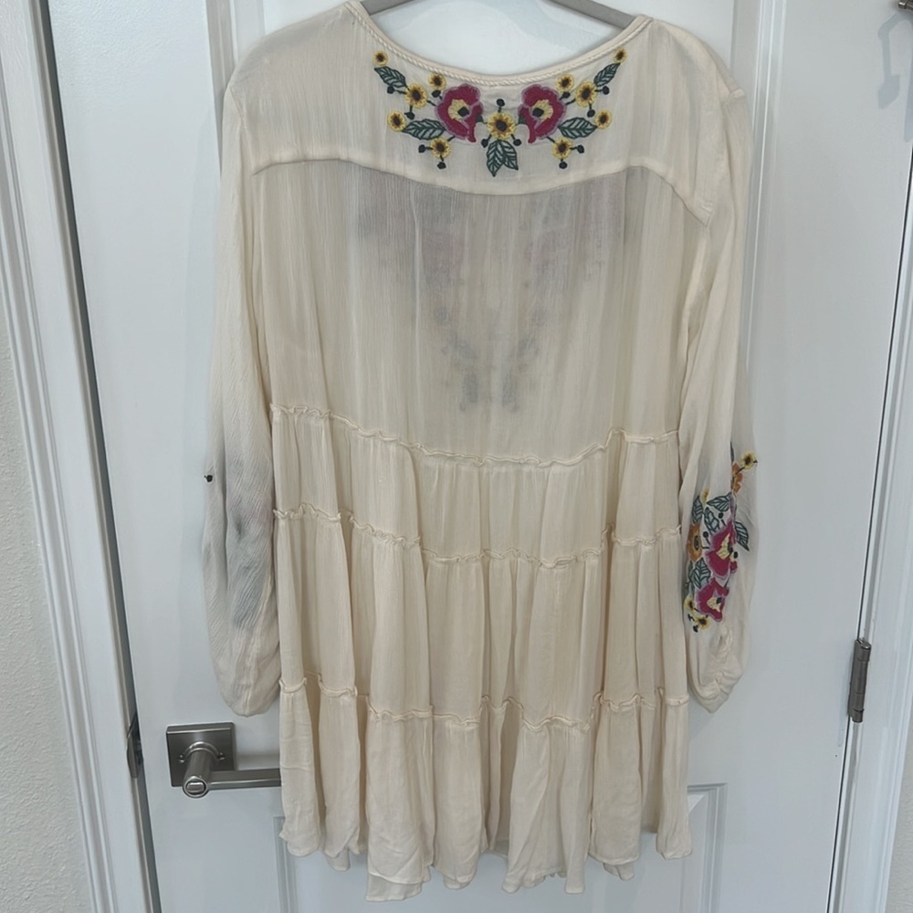 Free People Ecru Gauze Spell on You Mini Dress - Picture 10 of 11